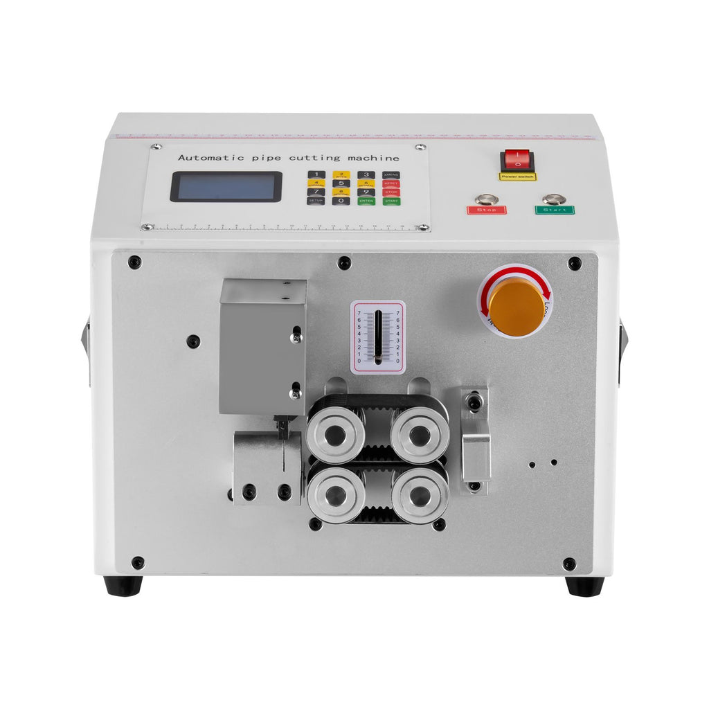 Auto Heat-Shrink Tube Cutter, Automatic Pipe Cutting Machine with LCD Display, 1mm-20mm Cutting Diameter, 0.1mm-99999.9mm Cutting Length, Ideal for PVC PE Tube, Silicone Tube, Soft Water Pipe