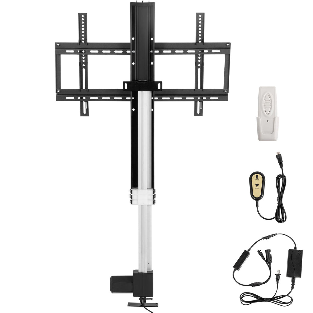 Automated TV Elevator, 31" Stroke for Up to 60" Screens, Adjustable Height 42"-73", Remote Controlled, Supports 132 lbs