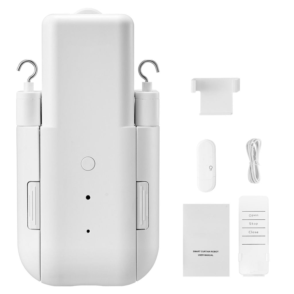 Automatic Curtain Opener, APP and Remote Control, Hub Included, Electric Smart Curtain Opener Compatible with Alexa and Google Home, Timed Opening and Closing, for U-shaped/I-shaped Rails