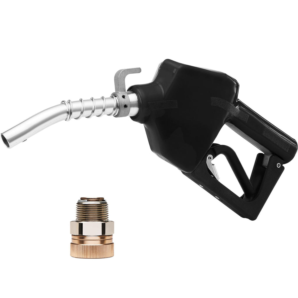 Automatic Fuel Nozzle, 3/4" NPT Inlet Thread & 13/16" Spout, 11 GPM Max Flow Rate, Auto Shut Off, Aluminum & PVC Gas Pump Handle with 360° Swivel for Gasoline Diesel Kerosene Biodiesel Refilling