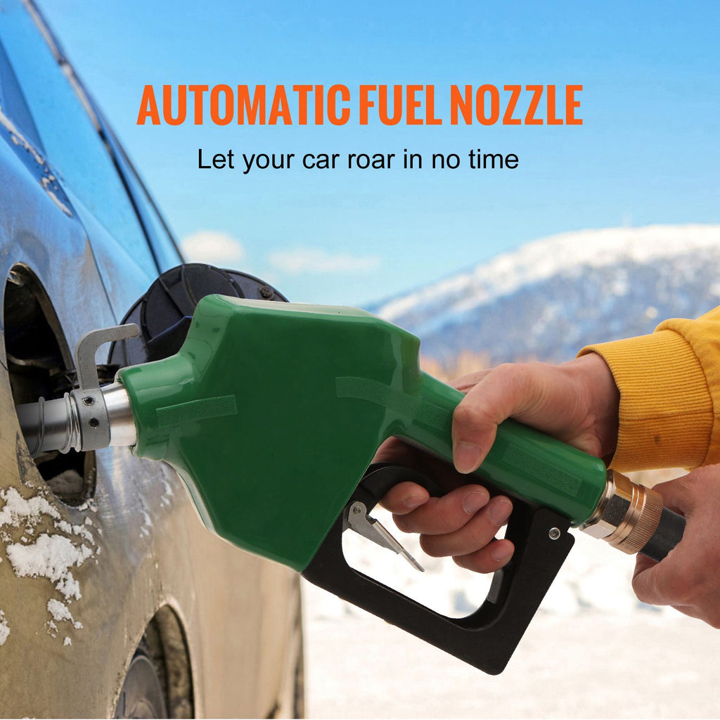 Automatic Fuel Nozzle, 3/4" NPT Inlet Thread & 15/16" Spout, 16 GPM Max Flow Rate, Auto Shut Off, Aluminum & PVC Gas Pump Handle with 360° Swivel for Gasoline Diesel Kerosene Biodiesel Refilling image 2