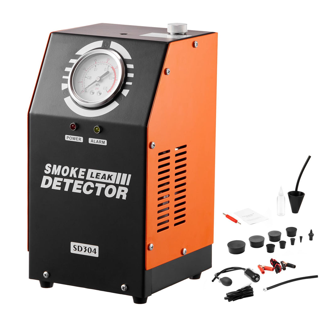 Automotive Smoke Machine Leak Detector, EVAP Smoke Machine Leak Tester with Built-in Air Pump and Pressure Gauge, Dual-Mode Vacuum Pipe Fuel Diagnostic Detector for DC12V Cars, Trucks, ATVs