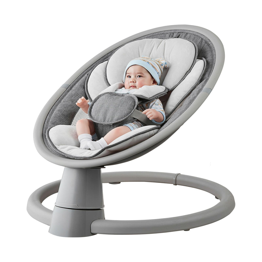 Baby Swing, 5-Speed Baby Rocker Swing, Portable Infant Swing with Remote Control, Touch Panel, Bluetooth Music, 10 Preset Lullabies & 5-Point Safety Harness for 0-9 Month Boys Girls Up to 20lbs