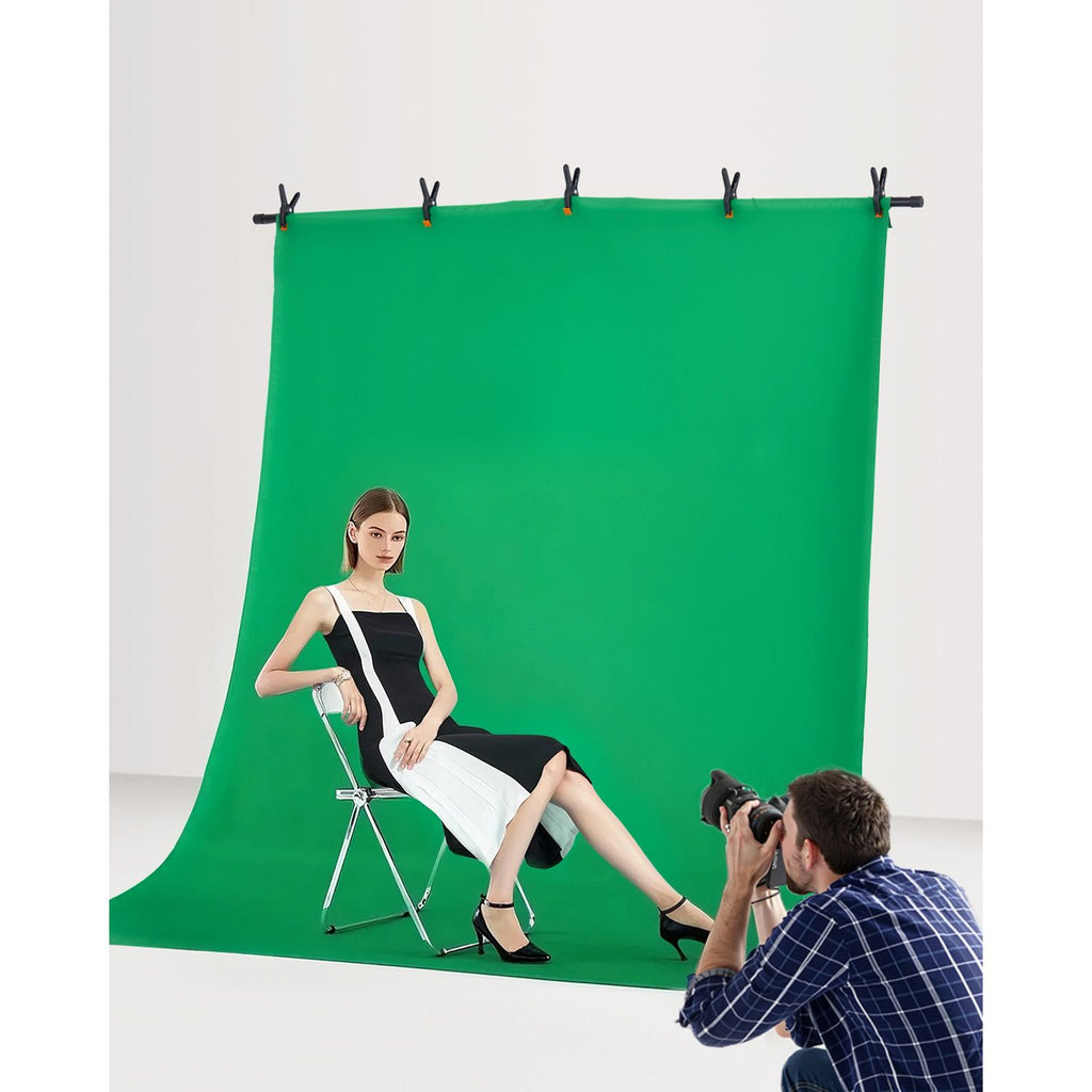 Backdrop Stand, 5 x 6.5 ft Adjustable Photo Backdrop Stand Kit, Portable Background Backdrop Stand with 3 Crossbars, Heavy Duty Projector Screen Stand, for Wedding, Photo Video Studio & Party image 2