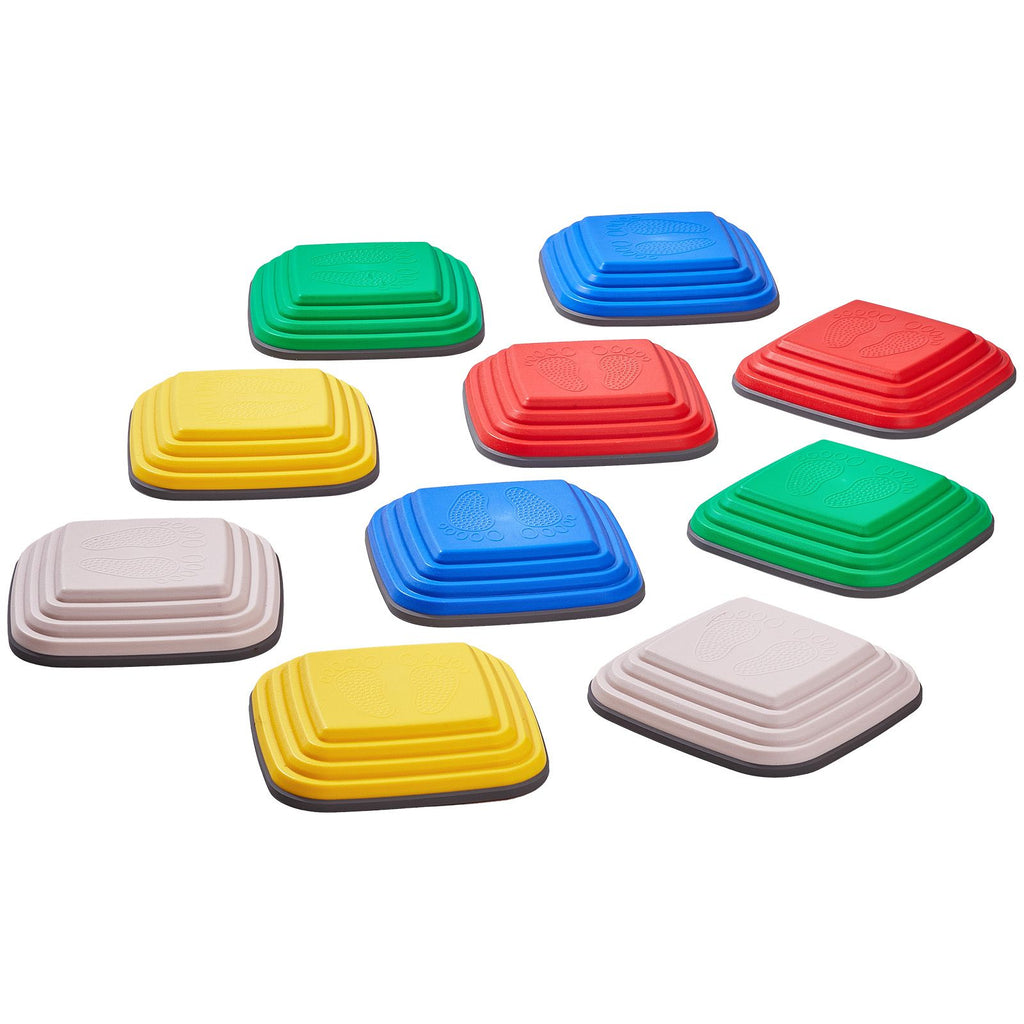Balance Stepping Stones for Kids, 10 PCS, Up to 220 lbs, Non-Slip Toddlers Sensory Stepping Stones, Obstacle Course Coordination Game Toys Indoor or Outdoor Play for Children Aged 3 4 5 6 7 8+
