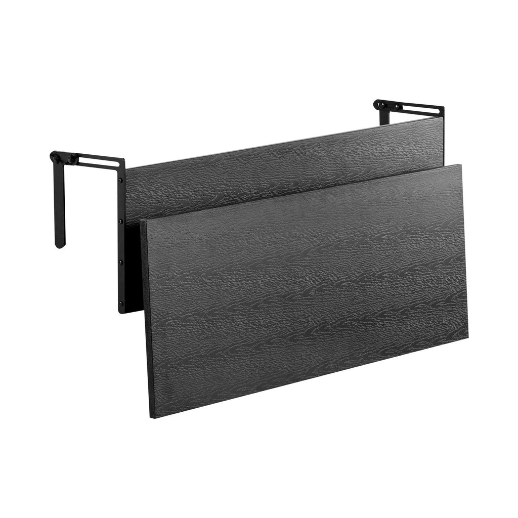 Balcony Hanging Table, 12 x 32 in Folding Balcony Railing Table, Outdoor Balcony Bar Table for Railings, 50 lbs Loading, Fit Railing from 1" to 4.3", Serving Table for Patio & Deck