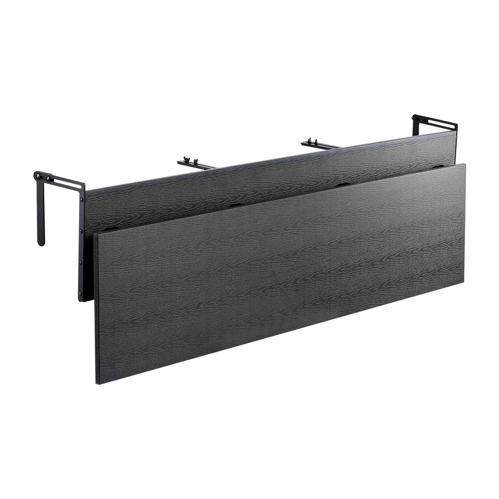 Balcony Hanging Table, 12 x 59 in Folding Balcony Railing Table, Outdoor Balcony Bar Table for Railings, 50 lbs Loading, Fit Railing from 1" to 5.9", Serving Table for Patio & Deck