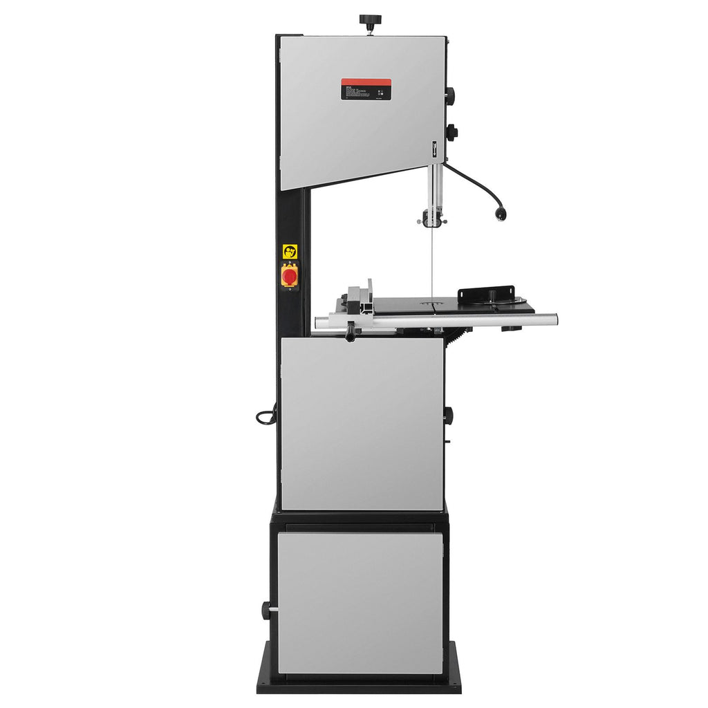 Band Saw, 14-Inch, 480-960 RPM Continuously Viable Benchtop Bandsaw, 1100W 1-1/2HP Motor, with Optimized Work Light Workbench Stand Cabinet Assembly and Miter Gauge, for Woodworking Aluminum