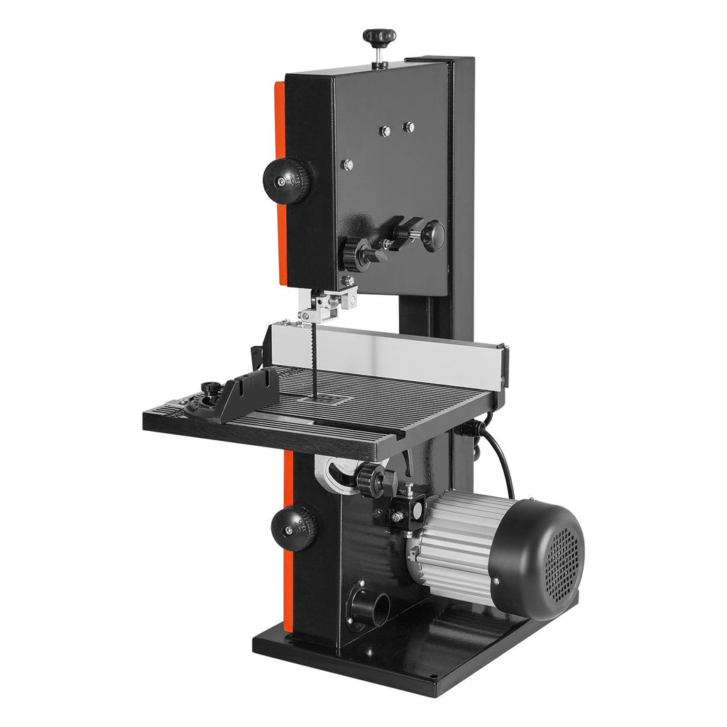 Band Saw, 9-Inch, Woodworking Benchtop Bandsaw with 1/2 HP Motor, 3.5-Inch Max Cutting Height, 11.8 x 11.8 in Cast Aluminum Table, 0-45° Tilting Range, with Miter Gauge, Fence, for Woodworking