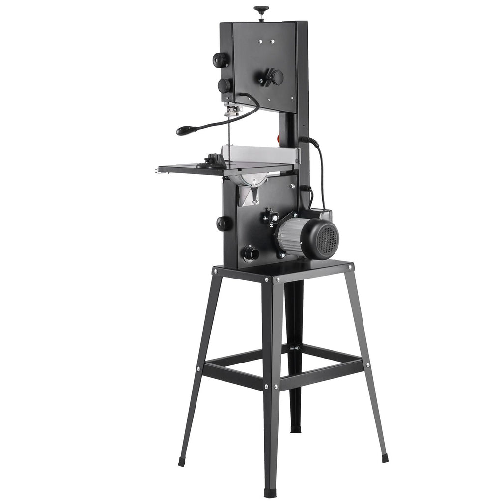 Band Saw with Stand, 9.65-Inch, 560&1100 RPM Two-Speed Benchtop Bandsaw, 370W 1/2HP Motor 6'' Cutting Height 72.13'' Sawblade Length, with Fence and Miter Gauge, for Woodworking Aluminum Plastic image 2