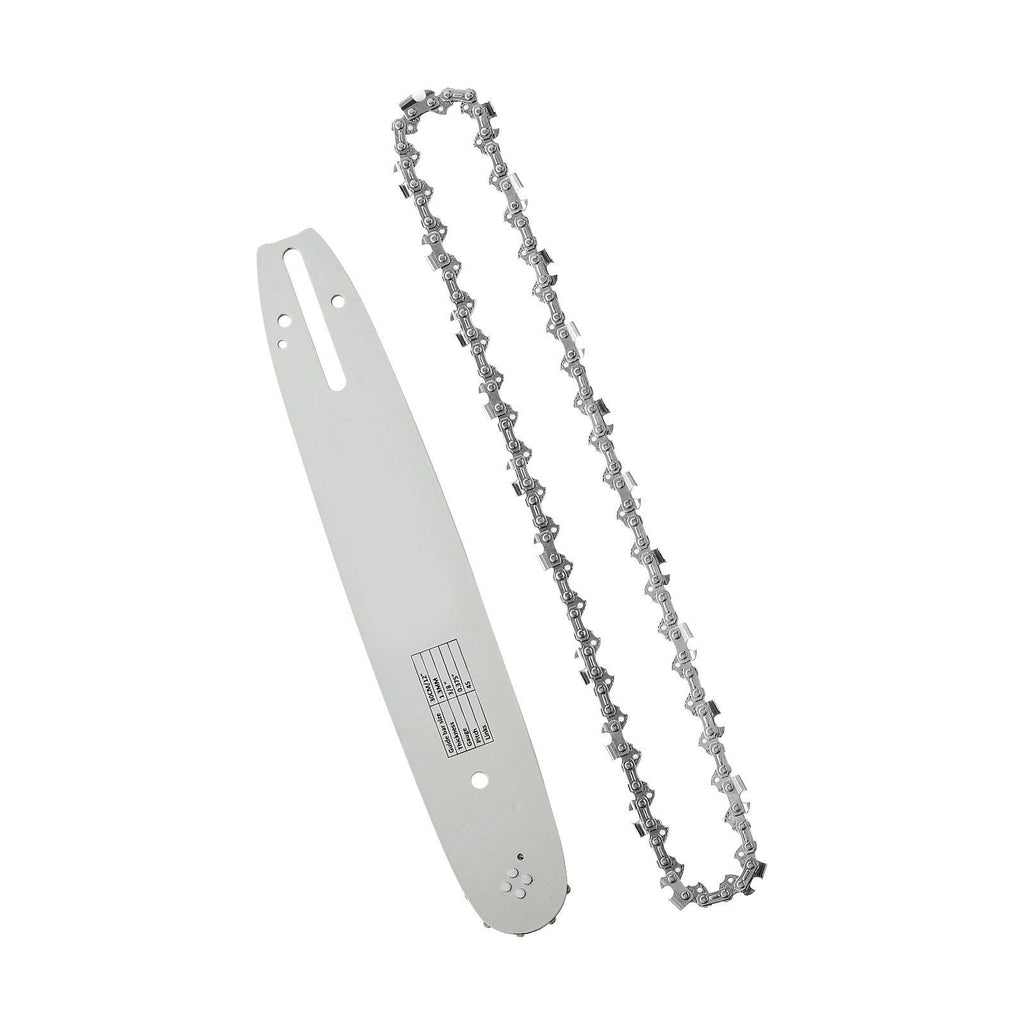 Bar & Chainsaw Chain Combo 12" 3/8" Pitch 3/8" Gauge 45 Drive Links, Fits CN-25 Gas Chainsaw, Forged Alloy Steel, Replacement Guide Bar & Saw Chain with Sharp Cutter Teeth & Tie Straps