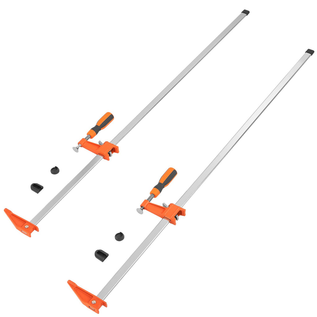 Bar Clamps for Woodworking, 2-Pack 36" Clamp, Quick-Change F Clamp with 600 lbs Load Limit, 2.5" Throat Depth, Cast Iron and Carbon Steel, Wood Clamps for Woodworking Metal Working