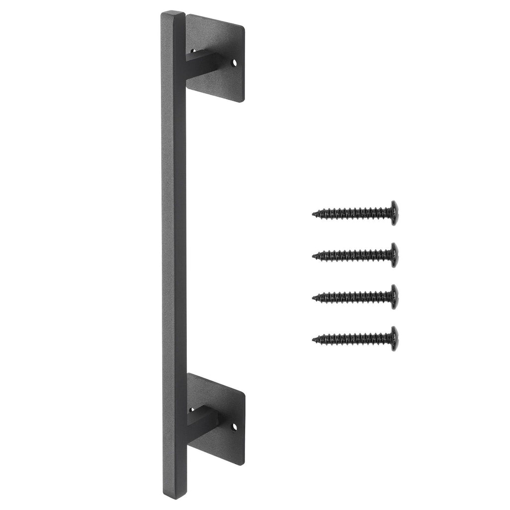 Barn Door Handle, 12.6 in Rustic Fence Gate Handle, Rust-Resistant Coating, Heavy Duty Carbon Steel Outdoor Gate Handles, Easy to Install, Metal Sliding Door Pulls for Garage Shed Closet Pantry