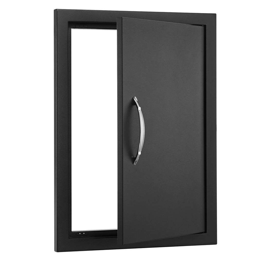 BBQ Access Door, 16W x 22H Inch Single Outdoor Kitchen Door, Cold Plate Flush Mount Door, Wall Vertical Door with Handle, for BBQ Island, Grilling Station, Outside Cabinet