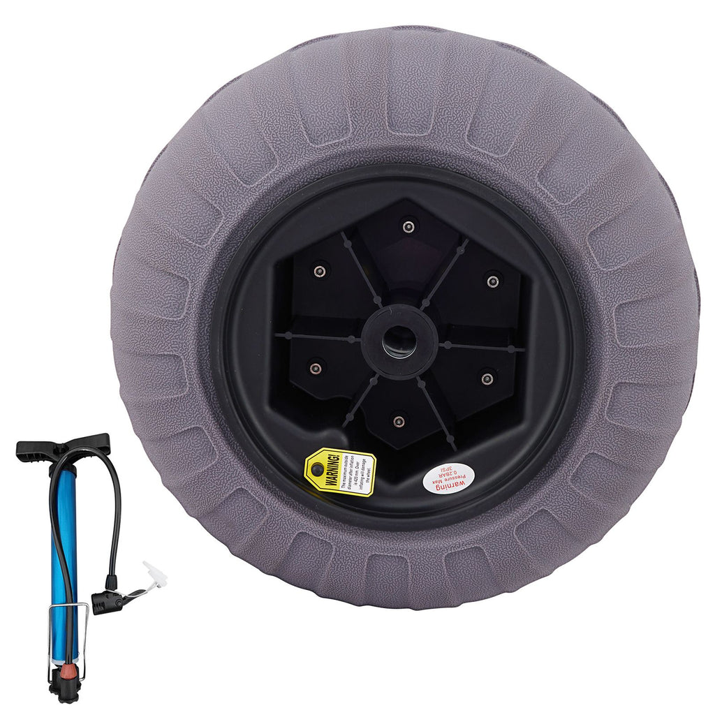 Beach Balloon Wheels, 16" Replacement Sand Tires, TPU Cart Tires for Kayak Dolly, Canoe Cart and Buggy with Free Air Pump, 2-Pack