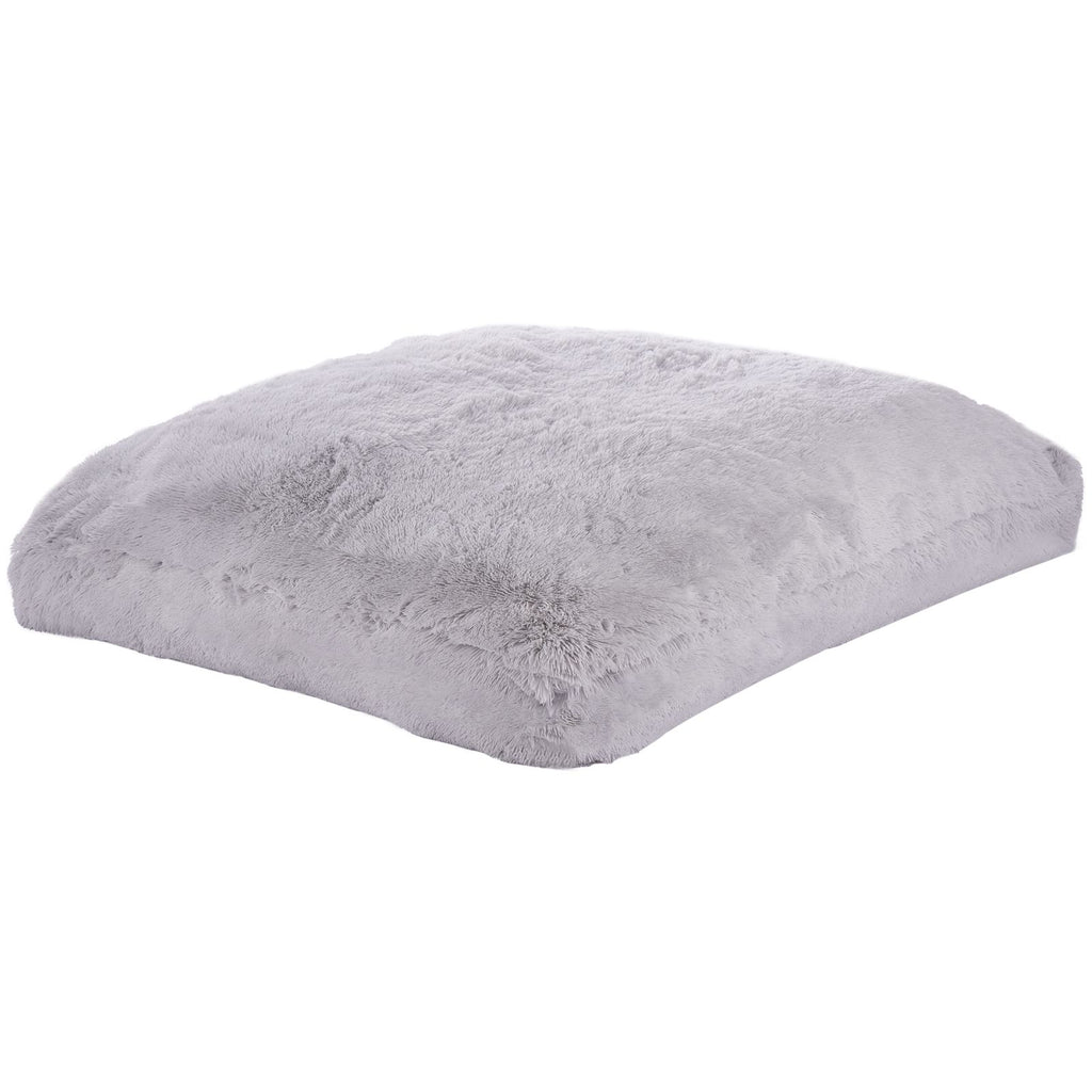 Bean Bag Bed Chair, Convertible Chair from BeanBag to Lounge or Mattress, Gaint Bean Bag Chair Bed with Washable Cover for Adults, Fluffy Plush, Foam Filling and Side Pocket, Grey(Queen Size)