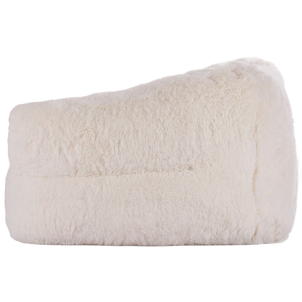 Bean Bag Chair, BeanBag Sofa Chair with Armrests for Adults, Fluffy Plush & High-Density Foam Filling Adult Bean Bag with Zapper, Comfy Lazy Sofa Chair Ideal for Living Room, Bedroom, Beige