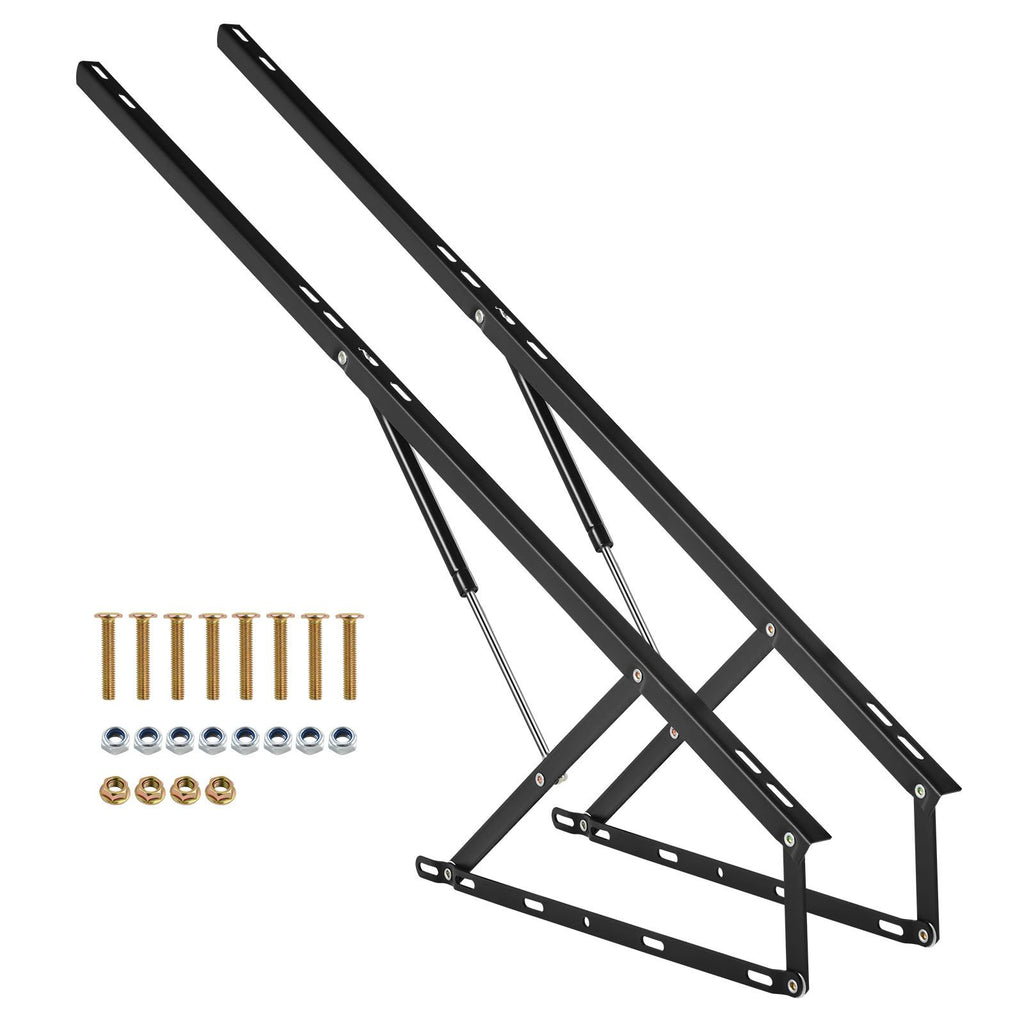 Bed Lift, 59x79 in Compatible Extra-large Size 309 lbs Load Bearing, DIY Wall Bed Mechanical Hardware Kit Vertical Deluxe, Pneumatic Lever Heavy Duty Support, Folding for Guestroom