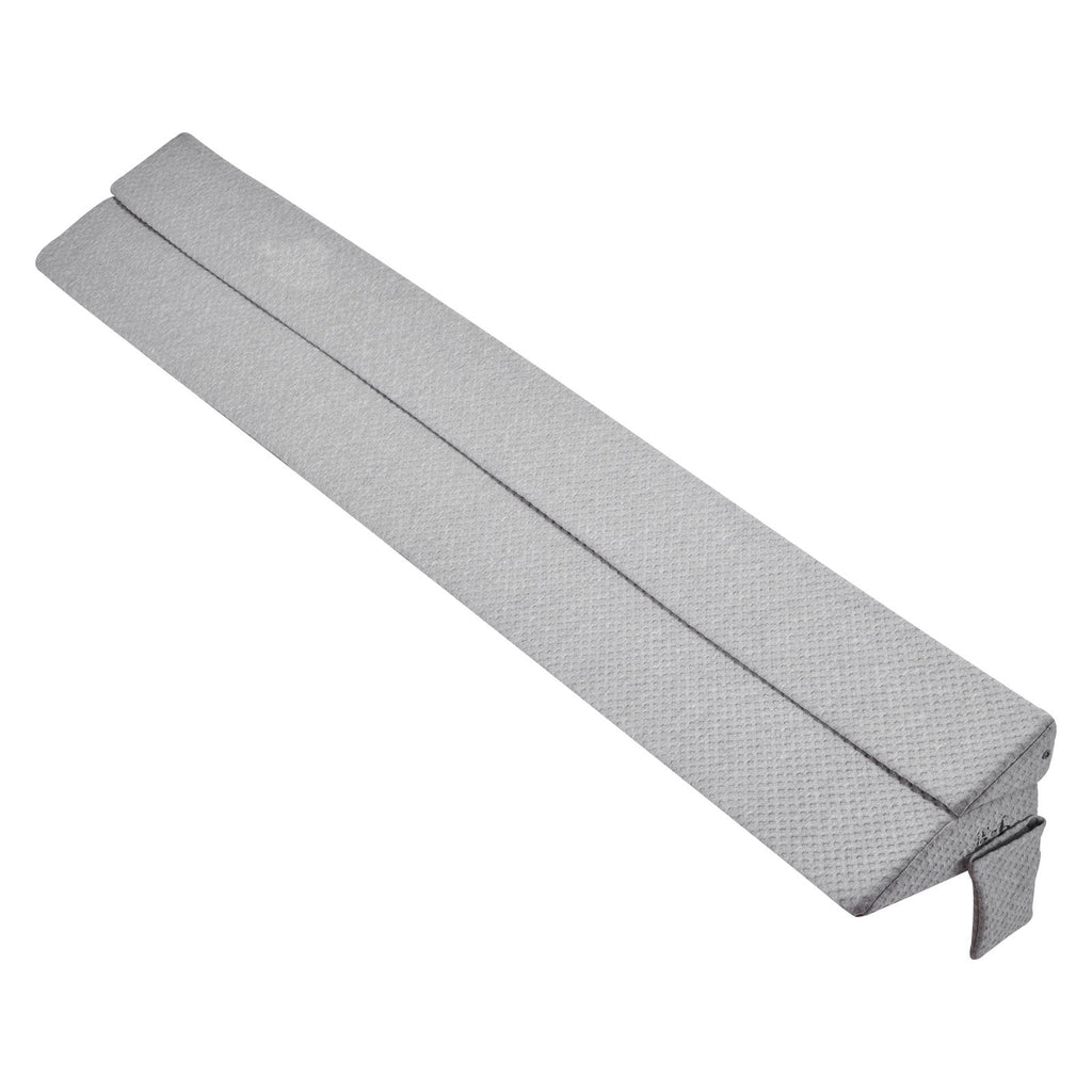 Bed Wedge Pillow for Headboard, King Size, 76"x10"x6" Bed Gap Filler, Fill 0-7" Gap Between Headboard and Mattress, 25D Foam Mattress Wedge Headboard Pillow with Side Pocket, for Backrest, Gray