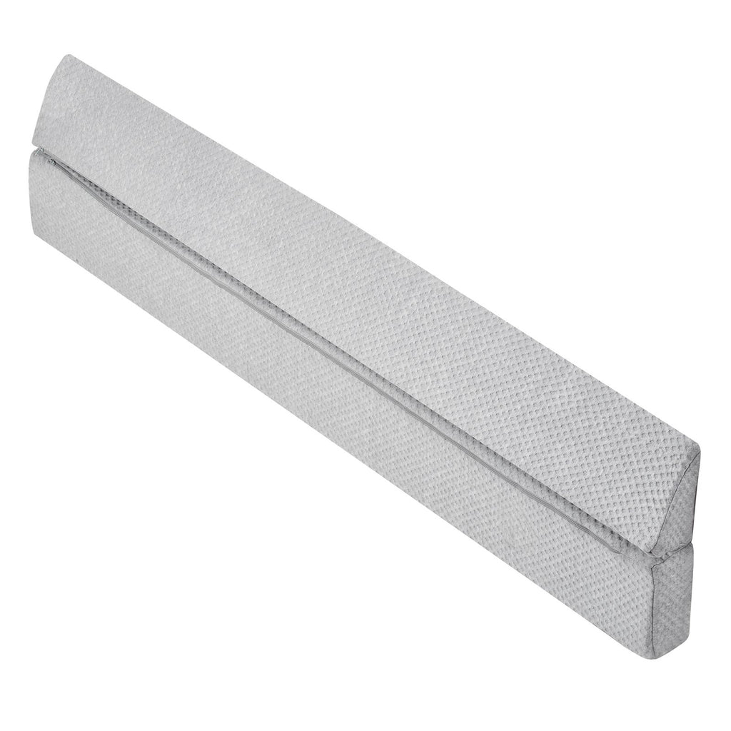 Bed Wedge Pillow for Headboard, Queen Size, 60"x6"x6" Foam Bed Gap Filler - Fill 0-7" Gap, Versatile Flip-Over Mattress Wedge Headboard Pillow with Anti-Slip Bottom, for Sleeping Backrest, Gray