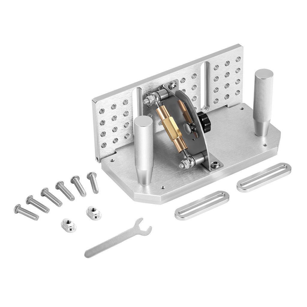Belt Grinder Knife Jig, 85° - 115° Adjustable Belt Sander Knife Sharpening Jig with Dual Handles, 7.68" Long Sharpener Locator Compatible with Bench Grinders, Sharpening Machines