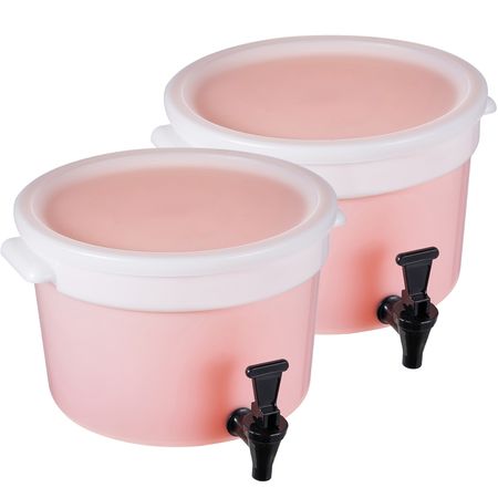 Beverage Dispenser, 3 Gallon Drink Dispensers for Parties, Plastic Juice Dispenser with Spigot and Lid, Iced Tea Lemonade Juice Water Dispenser, for Restaurants, Hotels, Parties, 2 Pack