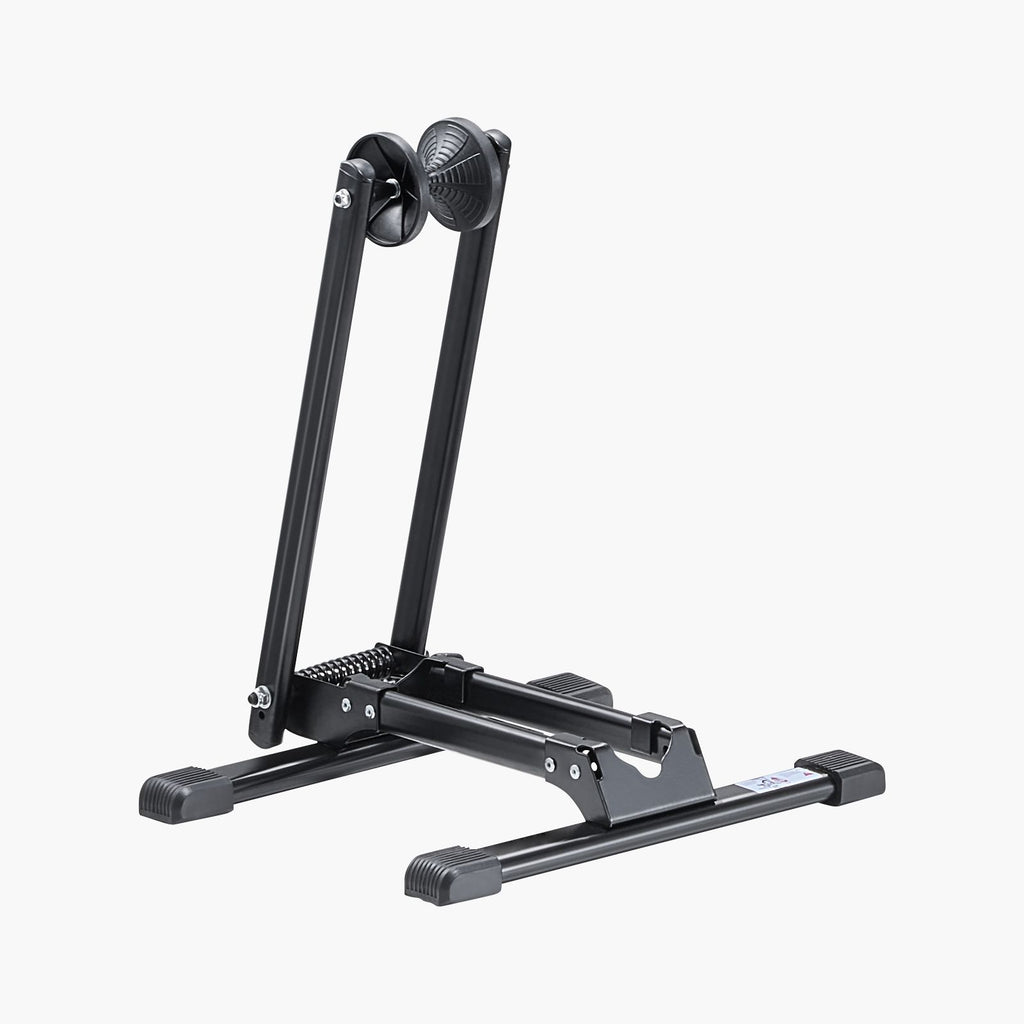 Bike Rack, Fits 20 to 29 Inch Mountain & Road Bikes, Alloy Steel Rust-Resistant Bike Floor Stand Rack, Foldable Bicycle Stand for Entryway, Garage, Home Bikes Parking & Storage, 1 Pack, Black