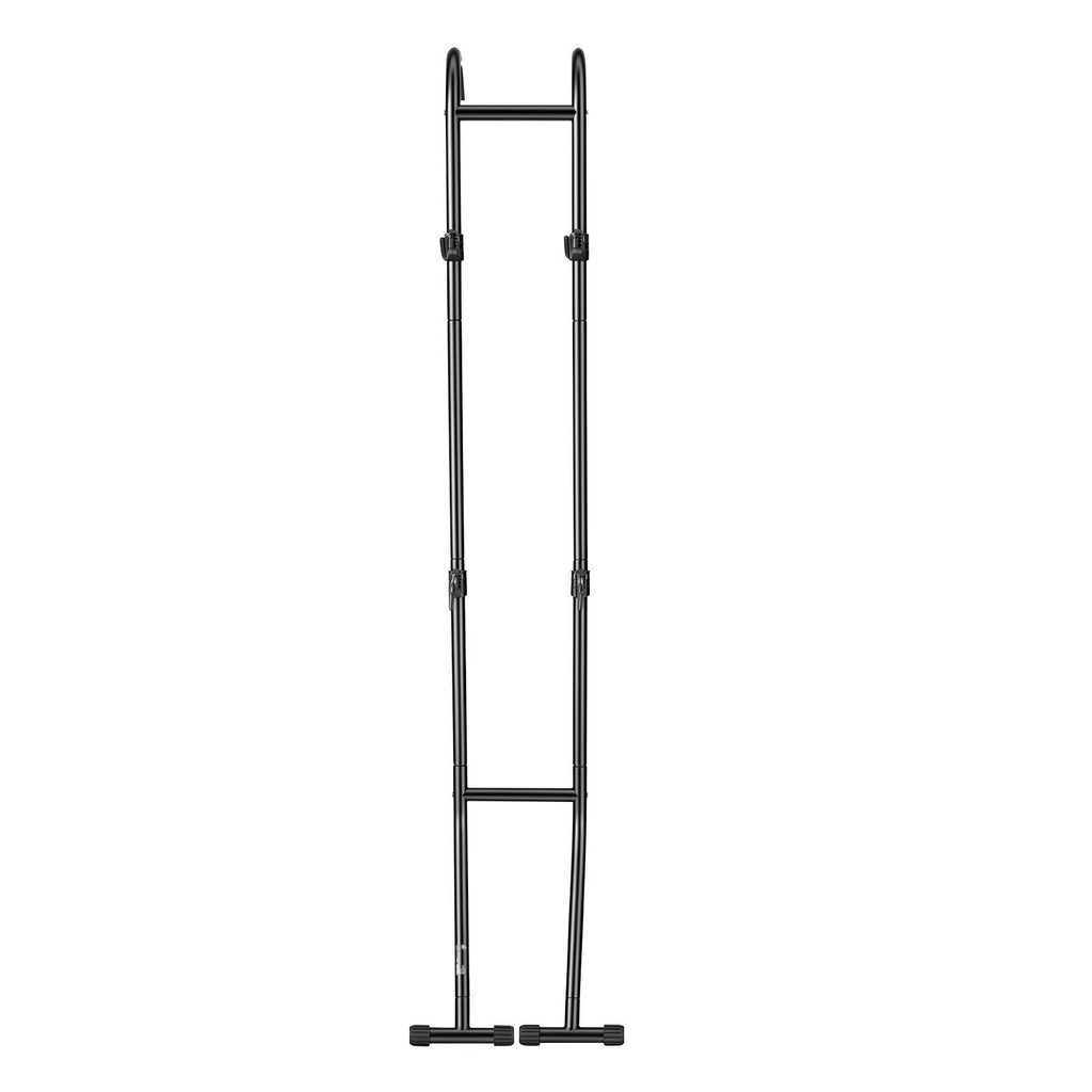 Bike Stand for 2 Bikes, Freestanding Vertical Bike Storage Rack, with Height-Adjustable Hooks, Heavy-Duty Carbon Steel Standing Bicycle Floor Stand, Ideal for Garage, Apartment, Home, Black