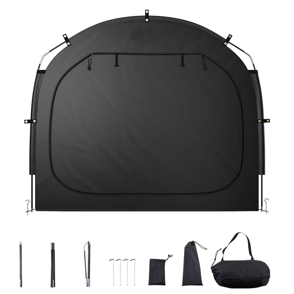 Bike Storage Tent, 4 to 5 Bikes, Outdoor Spacious Bike Storage Tent with Ventilated Window, Waterproof Easy-to-Install Bike Tent with High Strength Fiberglass & Dual Zippers, Fit for Bicycle