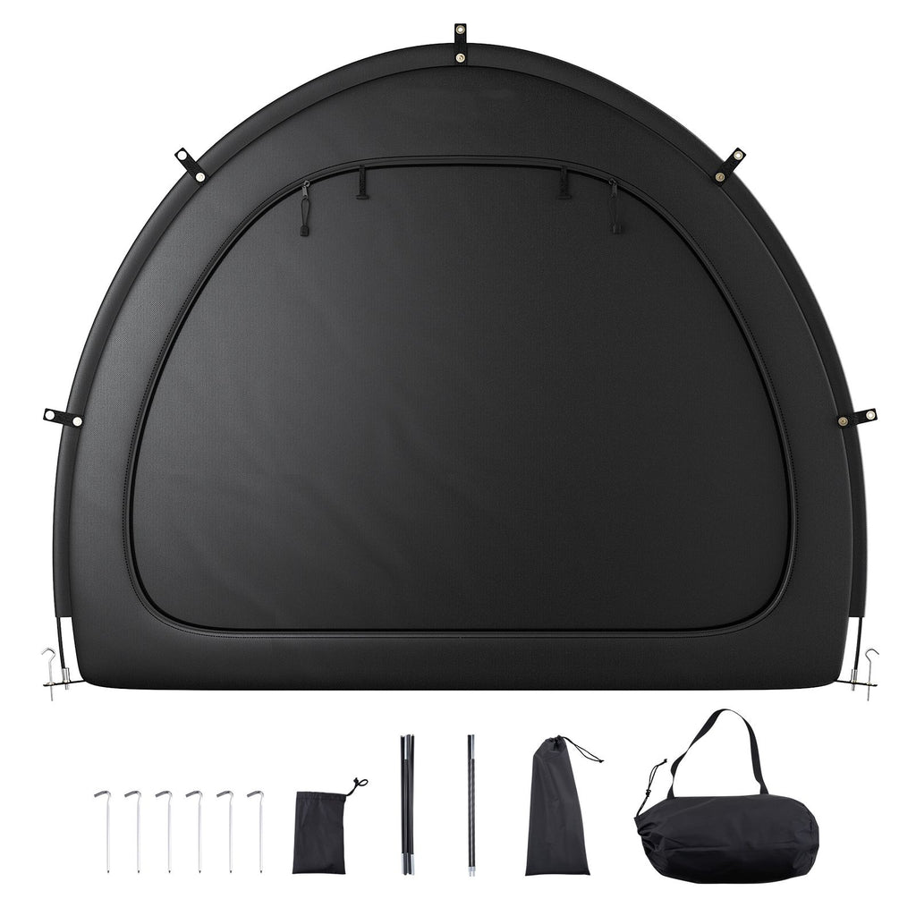 Bike Storage Tent, 5+ Bikes, Outdoor Spacious Bike Storage Tent with Ventilated Window, Waterproof Fan-Shaped Bike Tent with High Strength Fiberglass & Dual Zippers, Fit for Bicycle