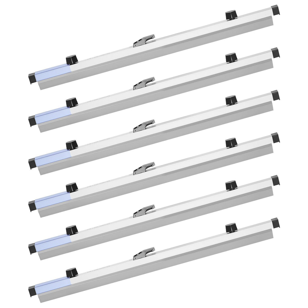Blueprint Clamps, 24 Inches, Blueprint Hanging Clips Binding Strips, Aluminum Construction, Document Storage, for Blue Print, Maps, Construction Paper Posters Plans Drawings Arts, Pack of 6