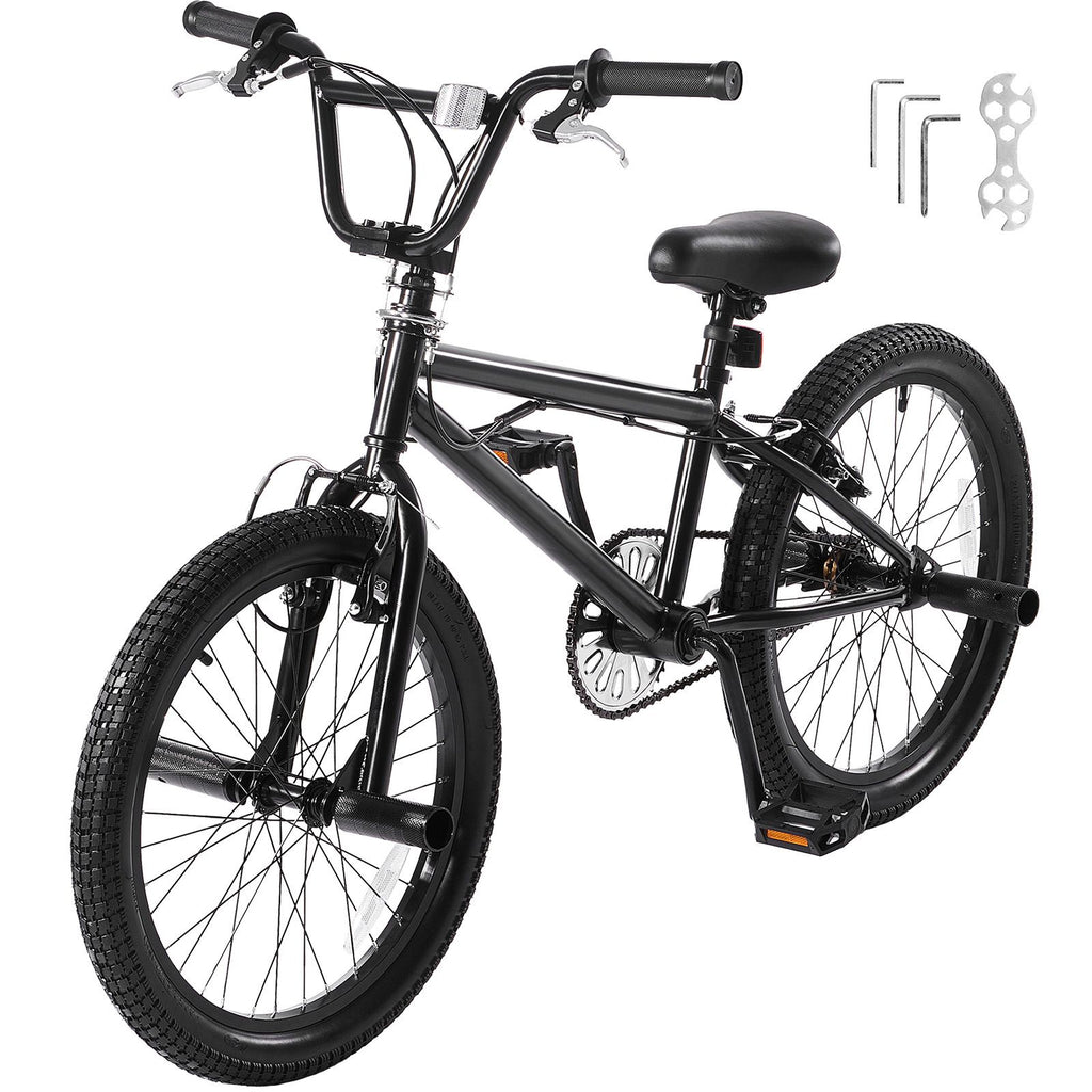 BMX Bike, 20-Inch Wheel Freestyle Bike, BMX Race Bike with 360° Rotor and 4 Pegs, Beginner-Level BMX to Advanced Riders, BMX Bicycles for Teen Adult Men Women, Durable Hi-Ten Steel Frame
