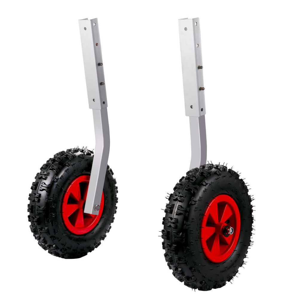 Boat Launching Wheels, 12\" Boat Transom Launching Wheel, 500 LBS Loading Capacity Inflatable Boat Launch Wheels, Aluminium Alloy Transom Launching Dolly Wheels with 4 PCS of Quick Release Pins