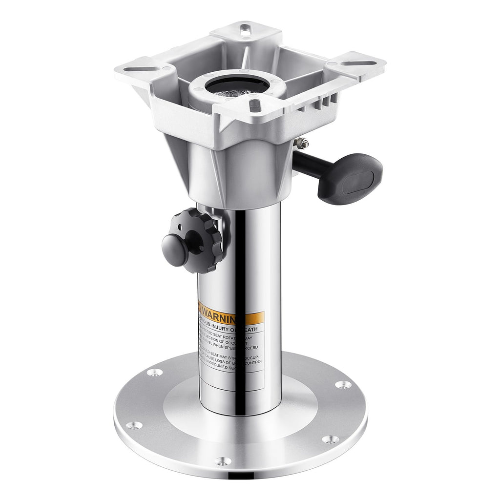 Boat Seat Pedestal, Adjustable Height from 12.76 to 18.7 Inches, Aluminum Alloy Boat Chair Base with Locking Design, Waterproof & Rust-resistant, Ideal for Fishing and Boating Enthusiasts