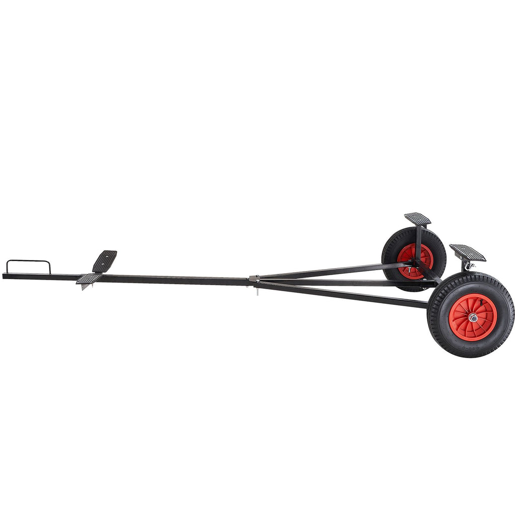 Boat Trailer Dolly, 420lbs Load Capacity, Carbon Steel Trailer Mover with 96''-116'' Adjustable Length, 16'' Pneumatic Tires & Nonslip Support Bracket, for Moving Kayak Motorboat Fishing Boat