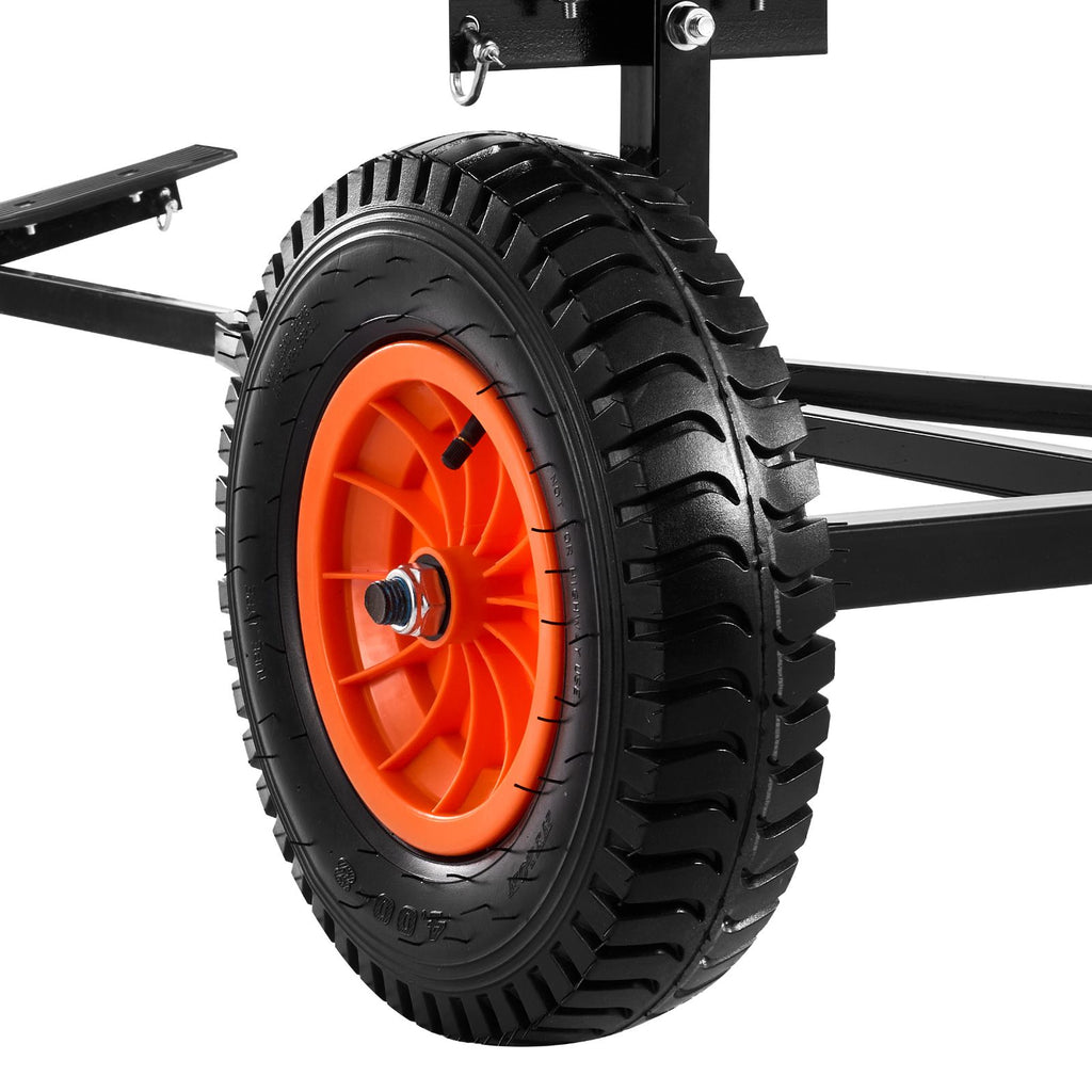 Boat Trailer Dolly, 420lbs Load Capacity, Carbon Steel Trailer Mover with Adjustable Length, 15.7 in Pneumatic Tires and Nonslip Support Bracket, for Moving Kayak Motorboat Fishing Boat image 2