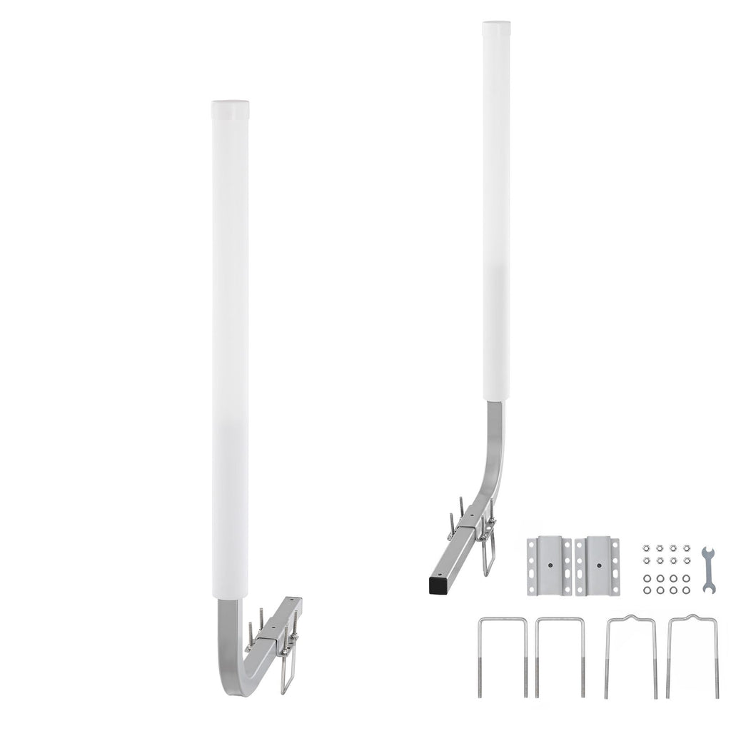 Boat Trailer Guide, 60″ Adjustable Design Trailer Guide Poles, 2PCS High-Hardness Steel Trailer Guide-Ons, Trailer Guides with PVC Pipes, for Ski Boat, Fishing Boat or Sailboat Trailer