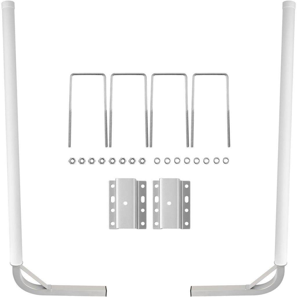 Boat Trailer Guide-on, 60\", 2PCS Steel Trailer Post Guide ons, with White PVC Tube Covers, Complete Mounting Accessories Included, for Ski Boat, Fishing Boat or Sailboat Trailer
