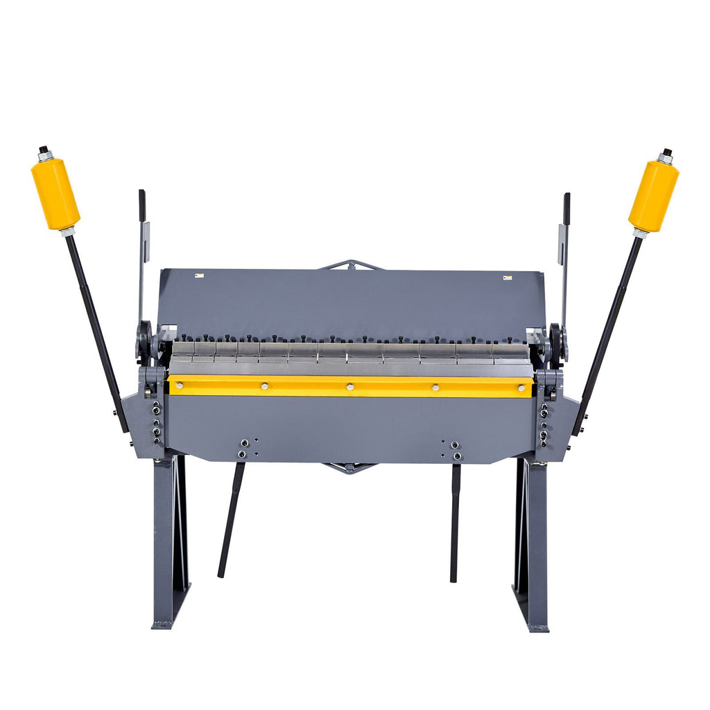 Box and Pan Brake, 48 in Sheet Metal Bending Brake, 12-Gauge Mild Steel Capacity, 0-135 Degree Adjustable, Metal Bender Machine with 8 Fingers, Heavy-Duty Aluminum Folder for Precise Bending