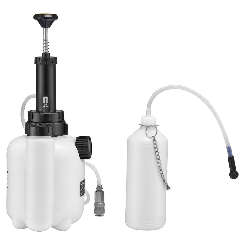 Brake Bleeder Kit, 3L Manual Brake Fluid Bleeding Kit with 1L Waste Bottle & 4 Master Cylinder Adapters, One-Person Professional Brake Fluid Pressure Bleeder for Most Vehicles