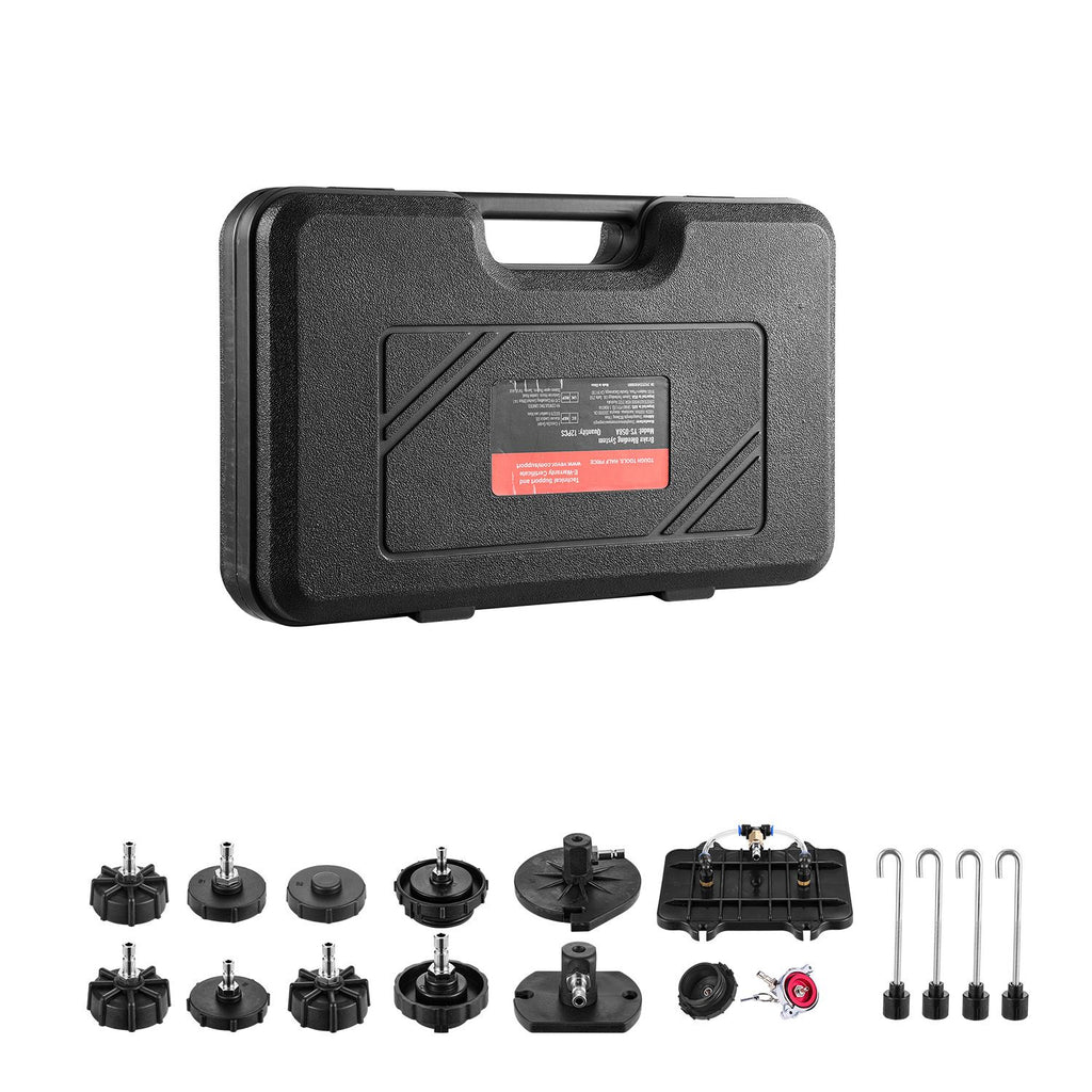 Brake Master Bleeder Kit, 12 Pcs, Professional Brake Bleeder Adapter Set with Complete Kit & Handle, Durable Brake Bleeder Adapter for Brake Fluid Filling Fit for Most New & Old Vehicles