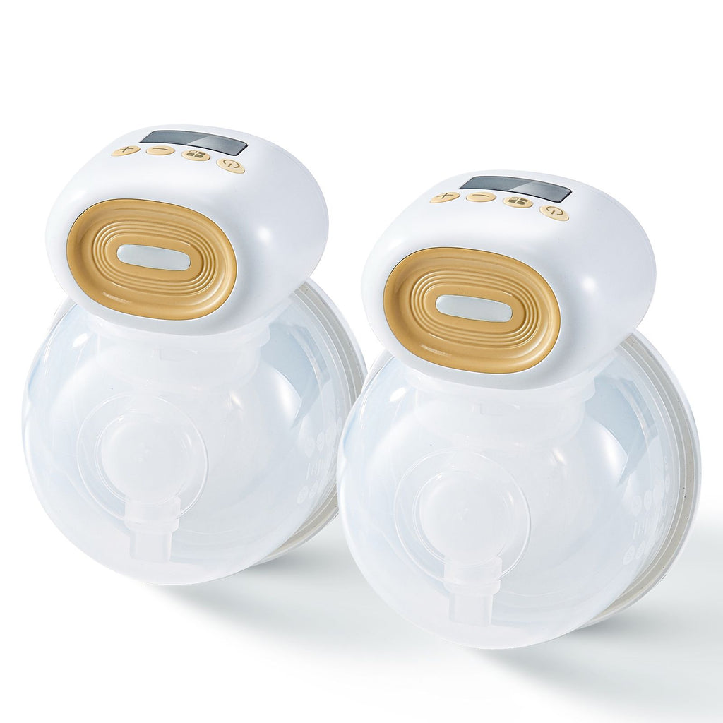Breast Pump, Wearable Electric Breast Pumps Hands Free, 4 Mode & 12 Levels, 300mmHg Strong Suction, Ultra-Quiet Rechargeable Portable Breastfeeding Pump with LED Display, 24mm Insert/28mm Flange