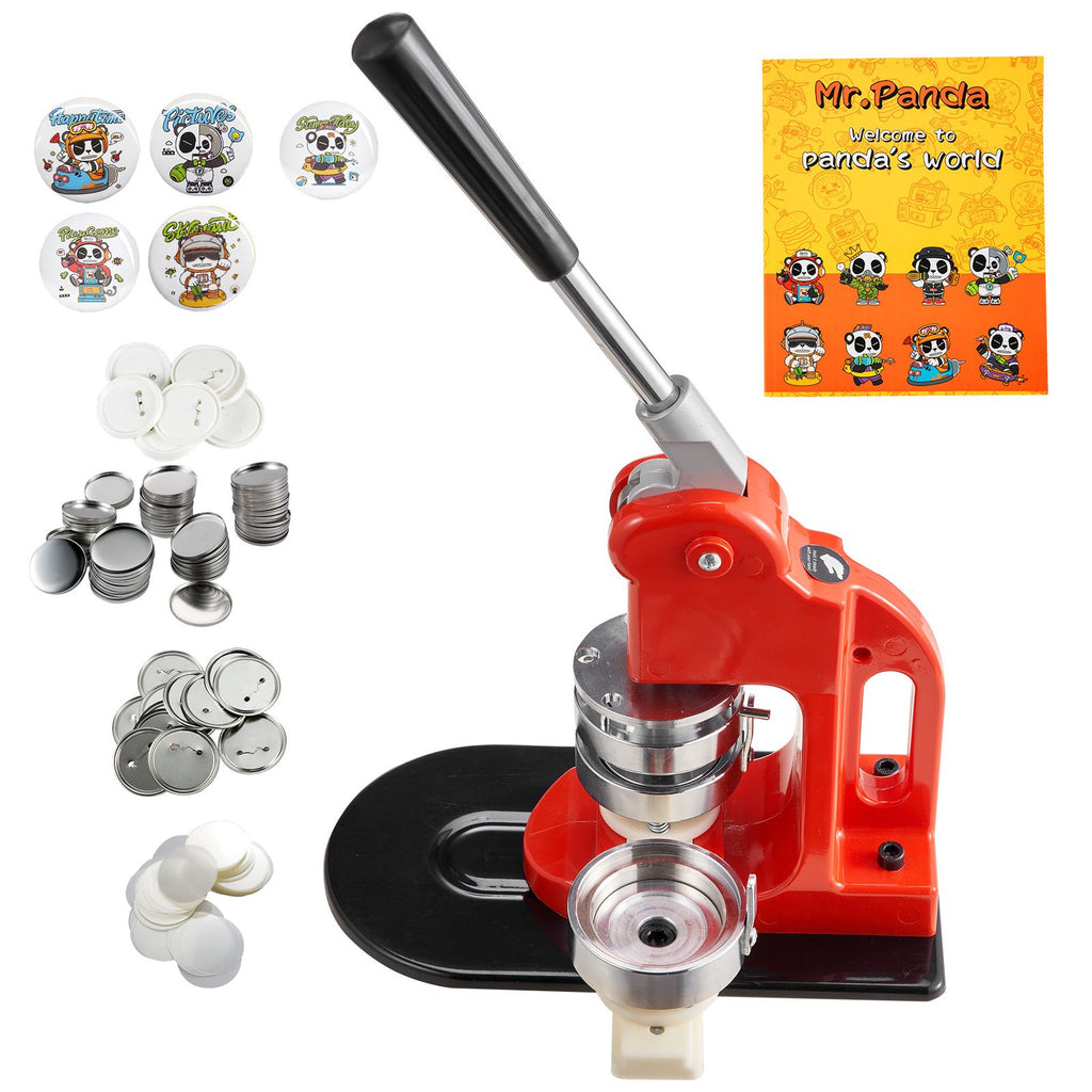 Button Maker Machine, 58 mm (2.25 inch) Badge Punch Press Kit, Children DIY Gifts Pin Maker, Button Making Supplies with 500pcs Button Parts & Circle Cutter & Magic Book