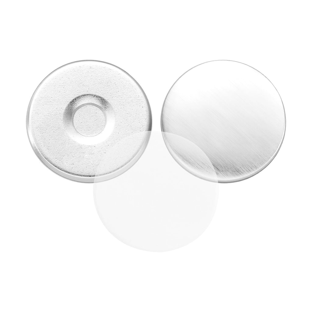 Button Maker Supplies 50 Sets 0.98 in / 25 mm Refrigerator Magnets, Button Parts with Magnetic Backs, Metal Shells, Clear Mylar Films, and Blank Circle Papers, for Home DIY and Kitchen Decor
