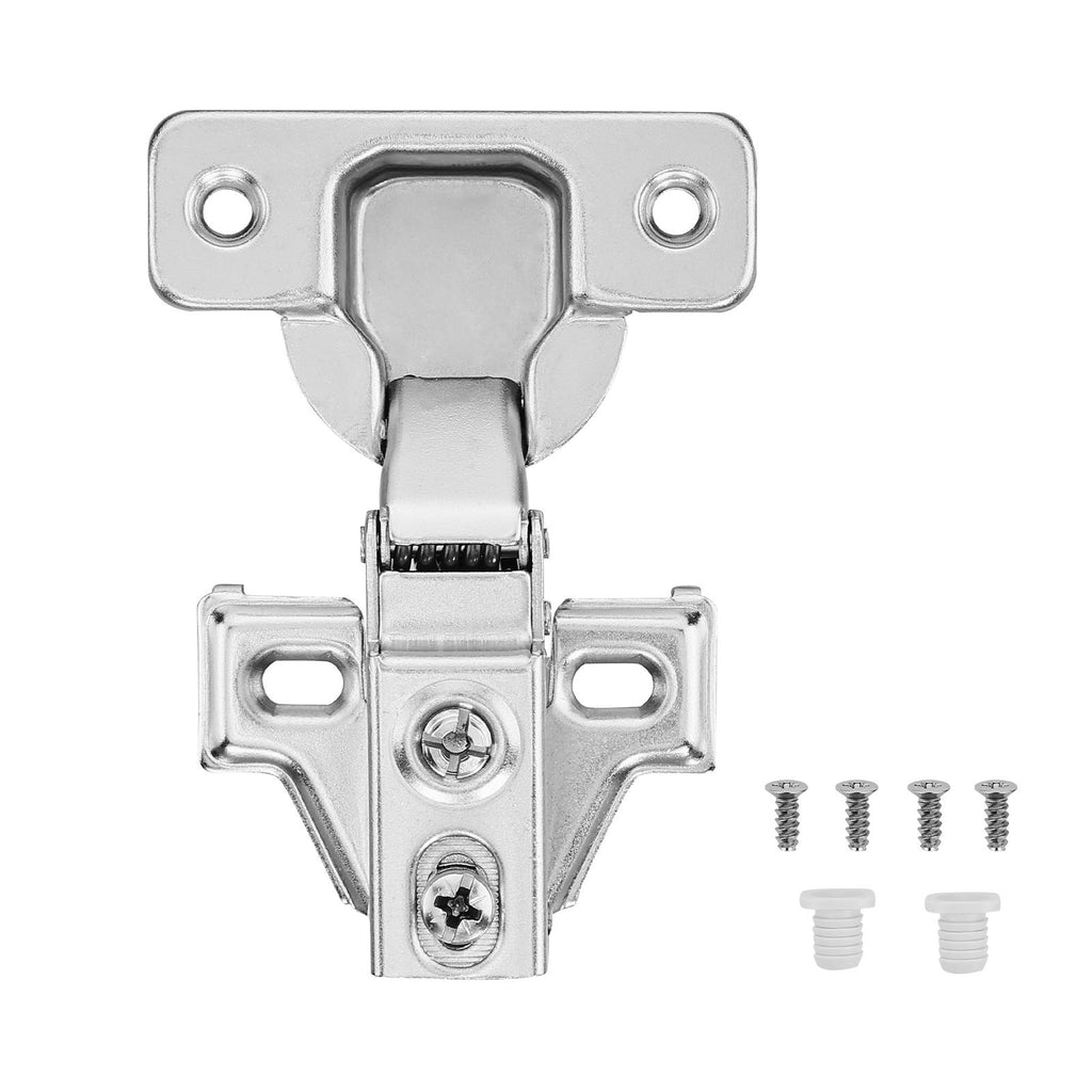 Cabinet Hinges, 60 Packs Partial Overlay Kitchen Cabinet Door Hinges, 100 Degree Opening Angel Soft Close Concealed Cupboard Hinges for Framed + Frameless Cabinet Type, with Mounting Screws