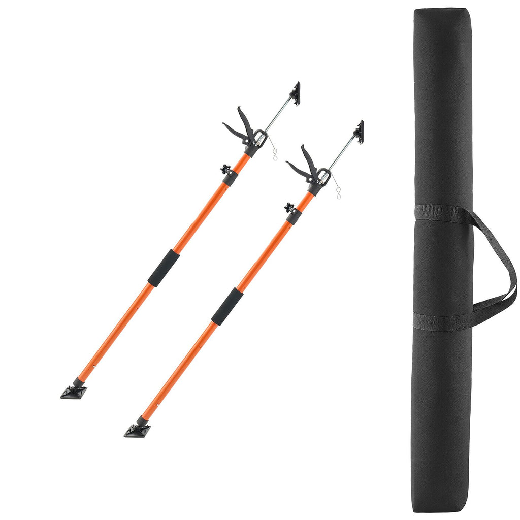 Cabinet Jack Support Pole, 2-Pack, 45.7-114.2 Inch Steel Telescopic Quick Support Rod, Adjustable 3rd Hand System up to 154 lbs Capacity for Installing Cabinets, Lifting Drywall, Cargo Bars