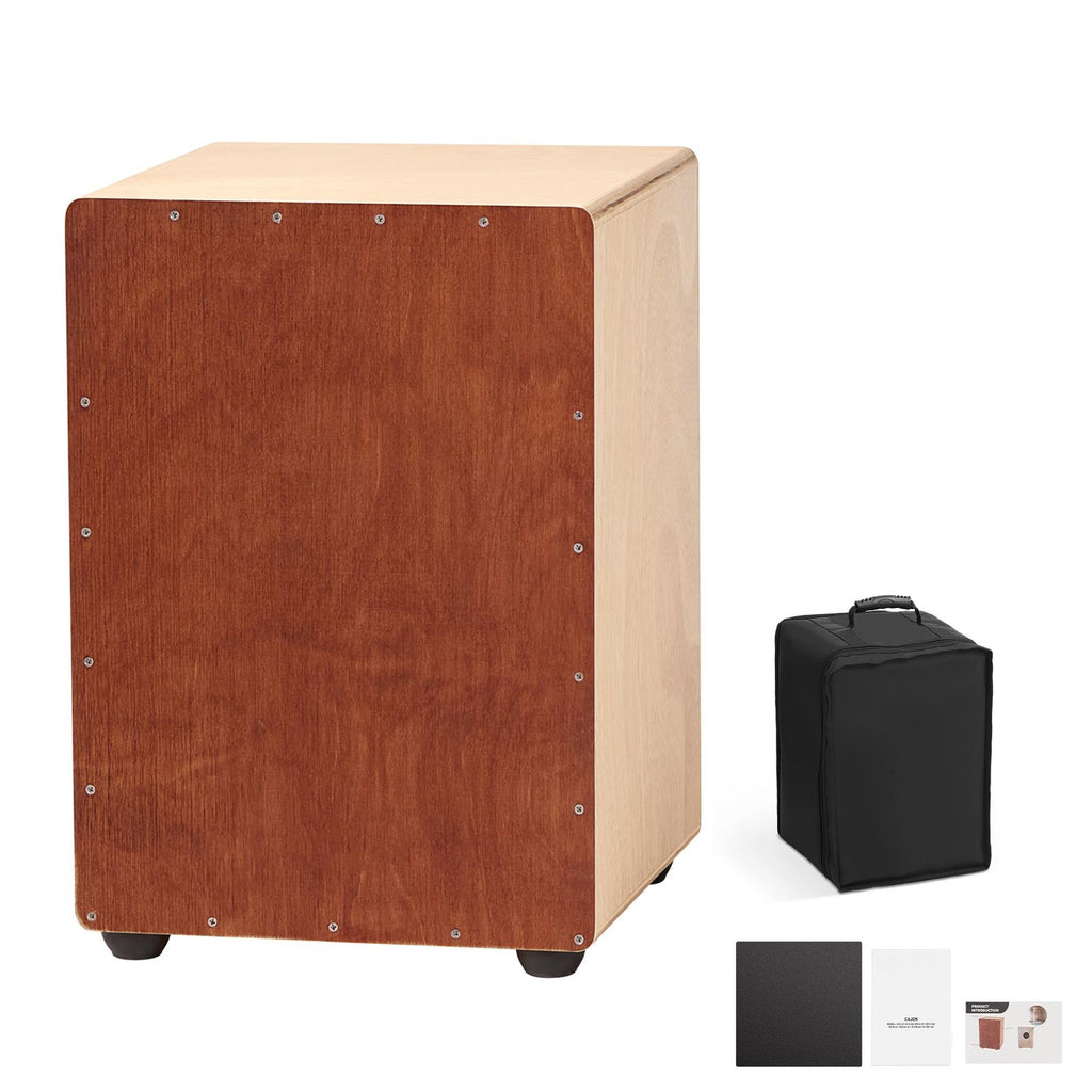 Cajon Box Drum Wooden Birchwood Percussion Instrument Snare Wires Travel Bag