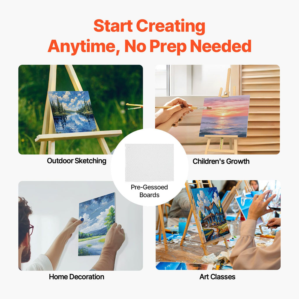 Canvas Boards for Painting, 8 x 10 Inch White Canvases for Painting, 24 Pack Painting Canvas Panels for Sketching, Acrylic and Oil Painting, Watercolor, Paint Canvas for Kids and Professionals