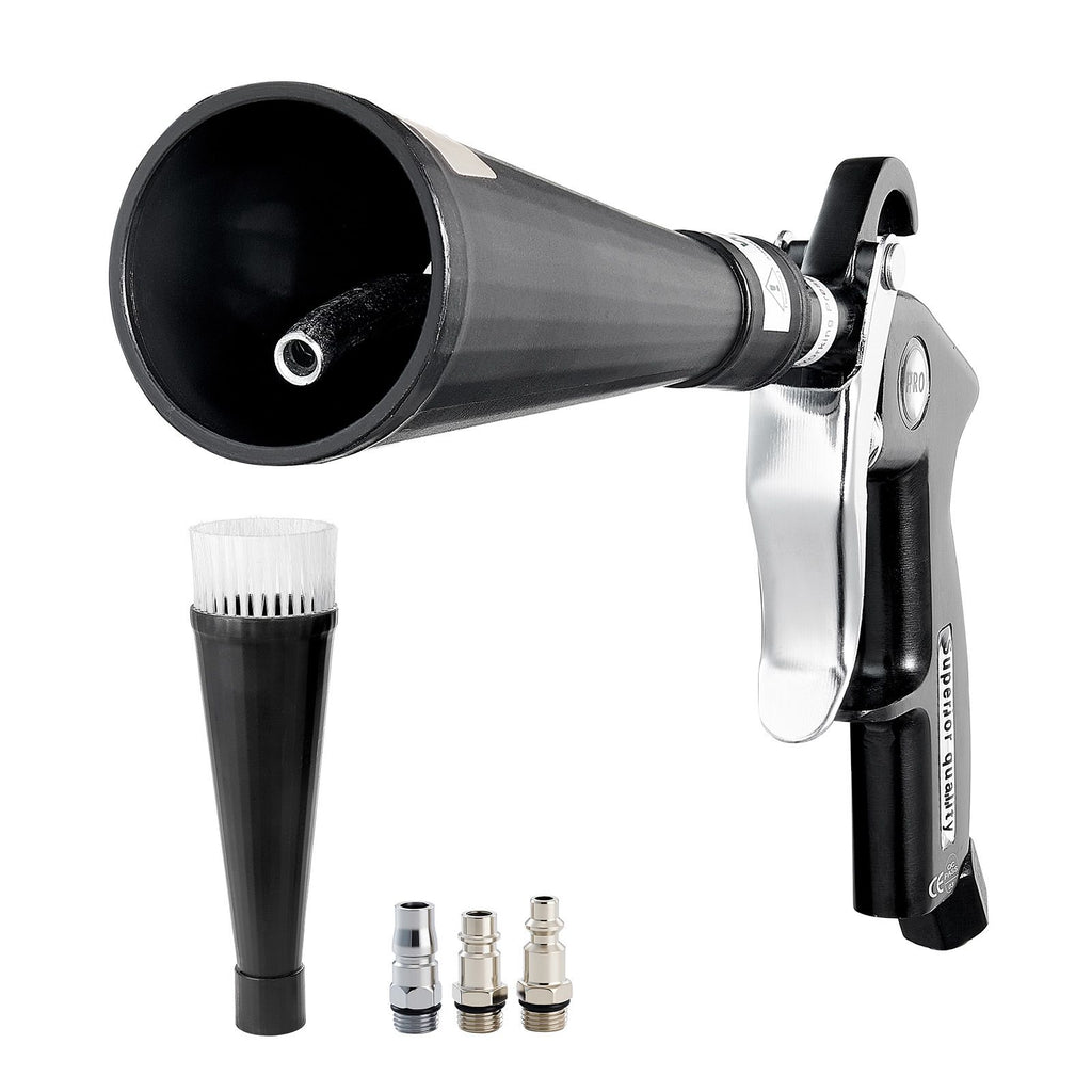 Car Cleaning Gun, 6-9.2 Bar High-Pressure Air Blow Gun with 2 Set Nozzles, 360° Rotating Nozzle for Complete Cleaning, Quickly Blasts Dirt and Dust from Surface, Work with 1/4 NPT Air Compressor
