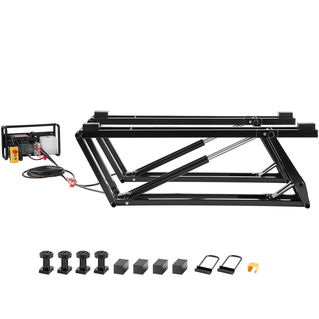 Car Lift, 7000 lbs Capacity Car Lifts for Home Garage, 3-Level Adjustable with 29.4" Lift Height & Remote Control, Auto Lock Portable Car Lift with 4 Rubber Pads & 4 Lifting Columns